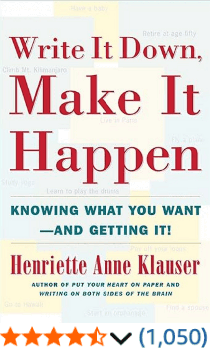 Write It Down Make It Happen Henriette Anne Klauser PhD